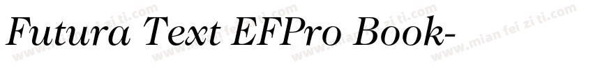 Futura Text EFPro Book字体转换